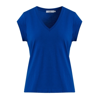 CC HEART, basic v-neck t-shirt, electric blue